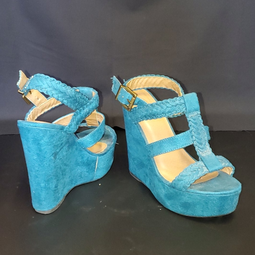 Teal Charlotte Russe Wedges